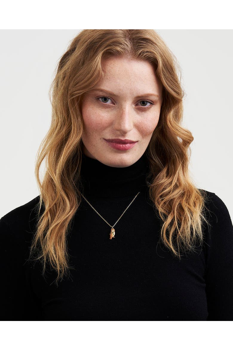 Cosy Owl Gold Chain Necklace, Alternate, color, Gold