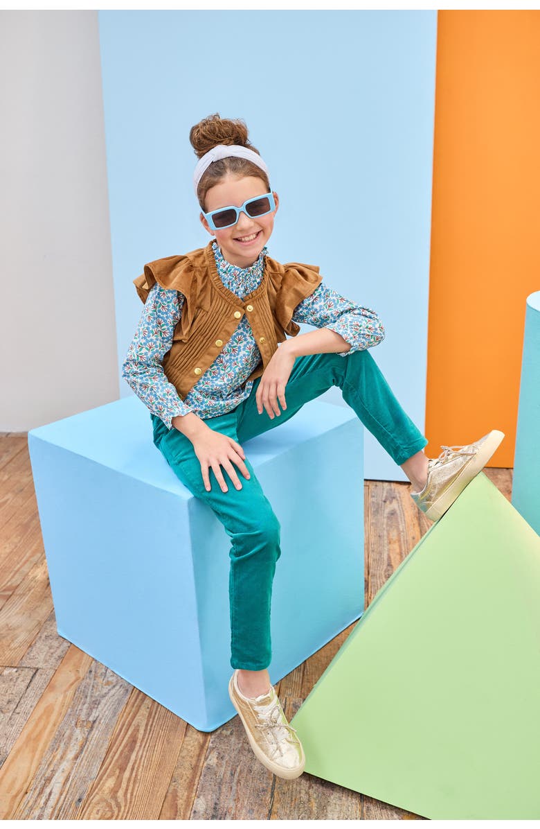 BISBY Kids' Faux-Suede Annie Top, Alternate, color, Brown Faux Suede