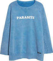 Undercover Parasite Distressed Cotton Sweatshirt