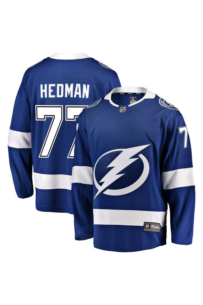 Men's Fanatics Branded Victor Hedman Blue Tampa Bay Lightning Home Premier Breakaway Player Jersey, Alternate, color, Blue