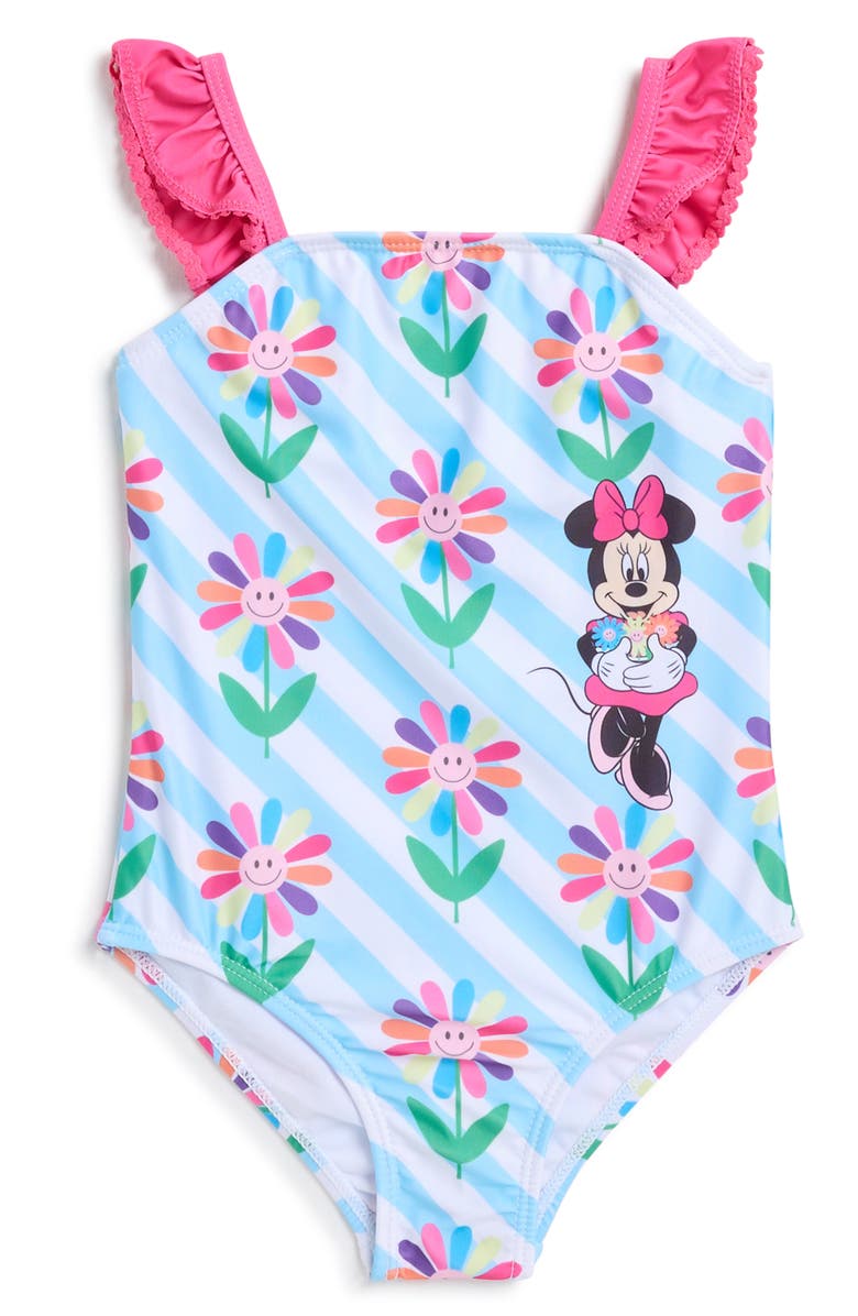 DREAMWAVE Kids' Minnie Mouse One-Piece Swimsuit, Main, color, 