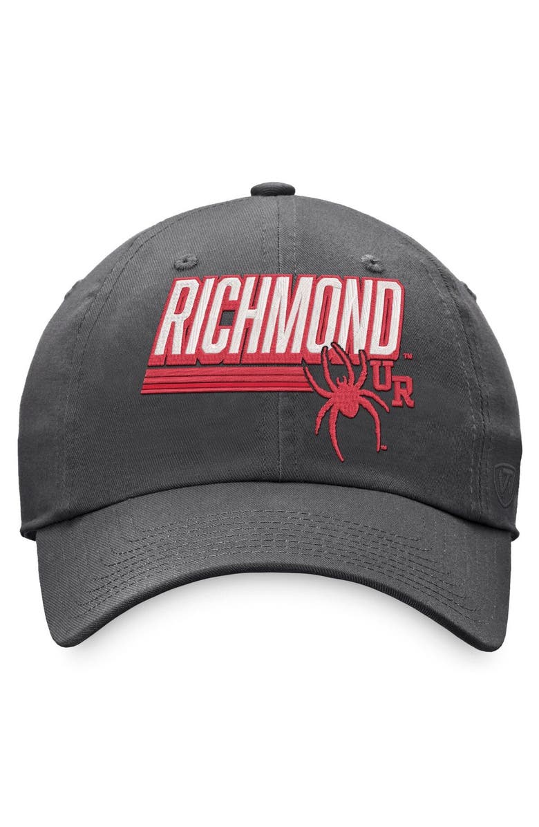 TOP OF THE WORLD Men's Top of the World Charcoal Richmond Spiders Slice Adjustable Hat, Alternate, color,