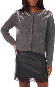 Vince Camuto Crystal Detail Cardigan