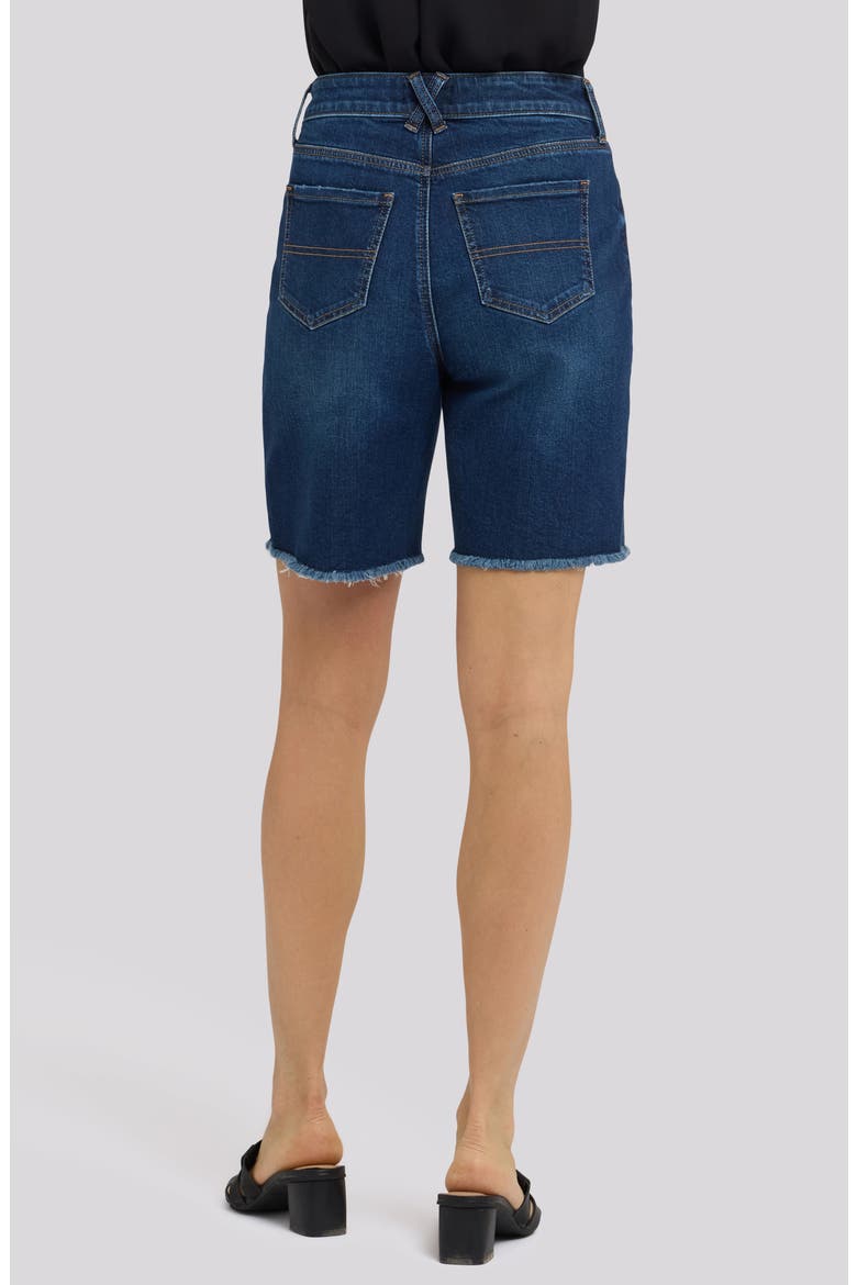 Erin High Waist Raw Hem Denim Shorts, Alternate, color, SUNSET VILLA