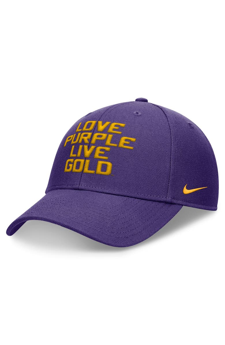 Nike Men's Nike Purple LSU Tigers Local Rise Adjustable Hat, Main, color, Purple
