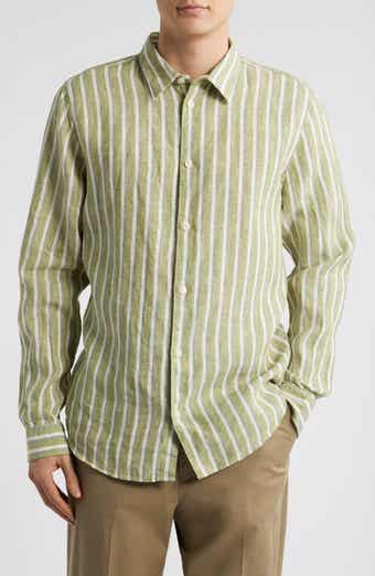 NN07 Enzo 5728 Stripe Linen Button-Up Shirt