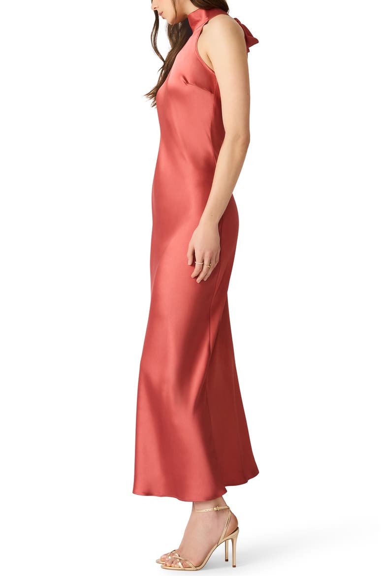 Lara Satin Bias Cut Maxi Dress, Alternate, color, DUSTY MAUVE