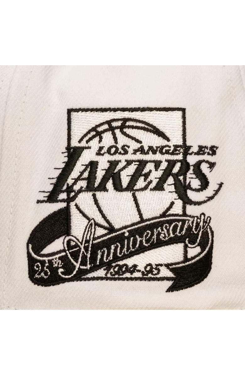 Mitchell & Ness Men's Mitchell & Ness White/Black Los Angeles Lakers In the City Pro Pinch Snapback Hat, Alternate, color, White
