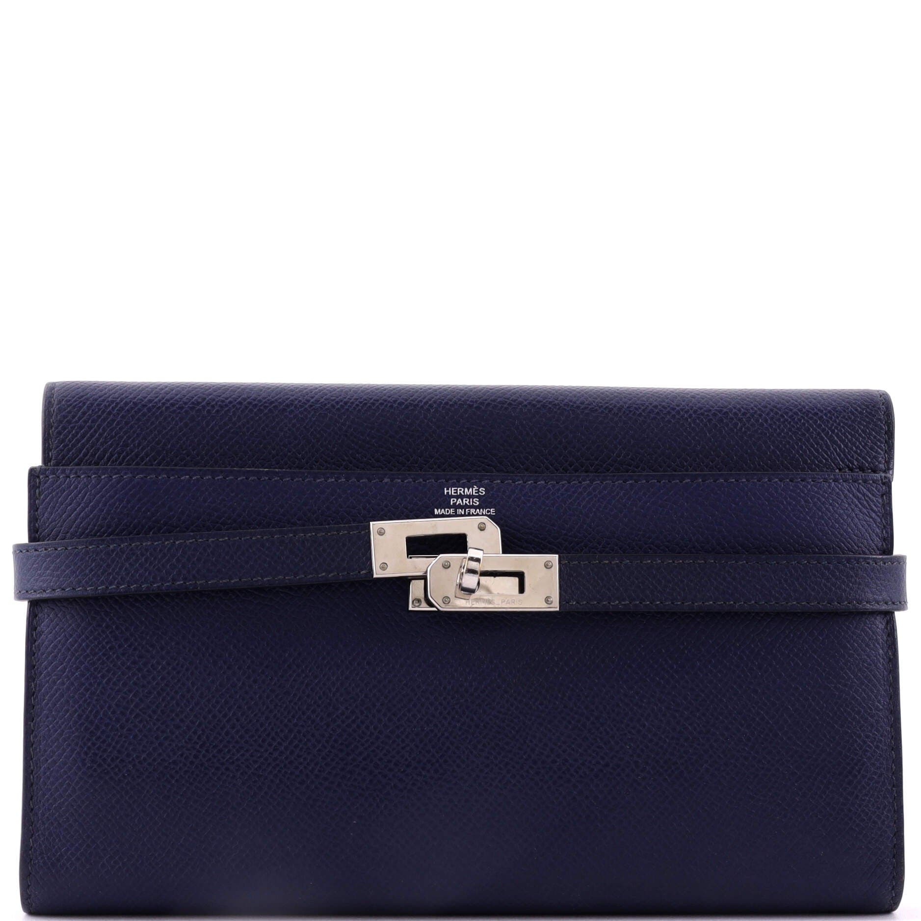 Kelly Wallet Epsom Long, Alternate, color, Blue