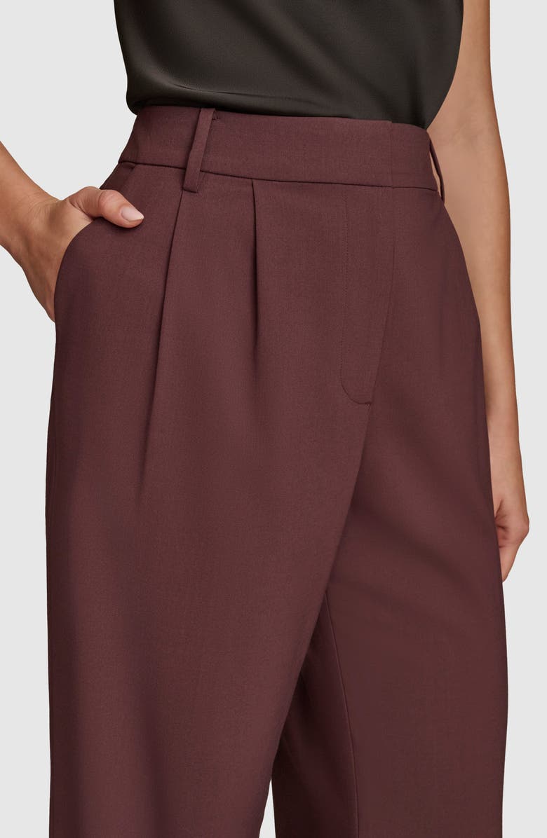 Donna Karan New York Pleated Wide Leg Pants, Alternate, color, Brandywine