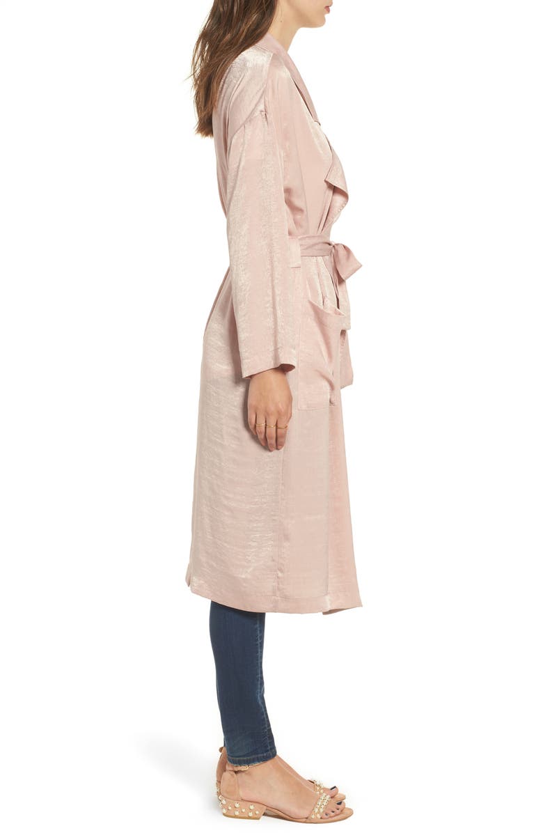 ASTR the Label Satin Trench Coat, Alternate, color,