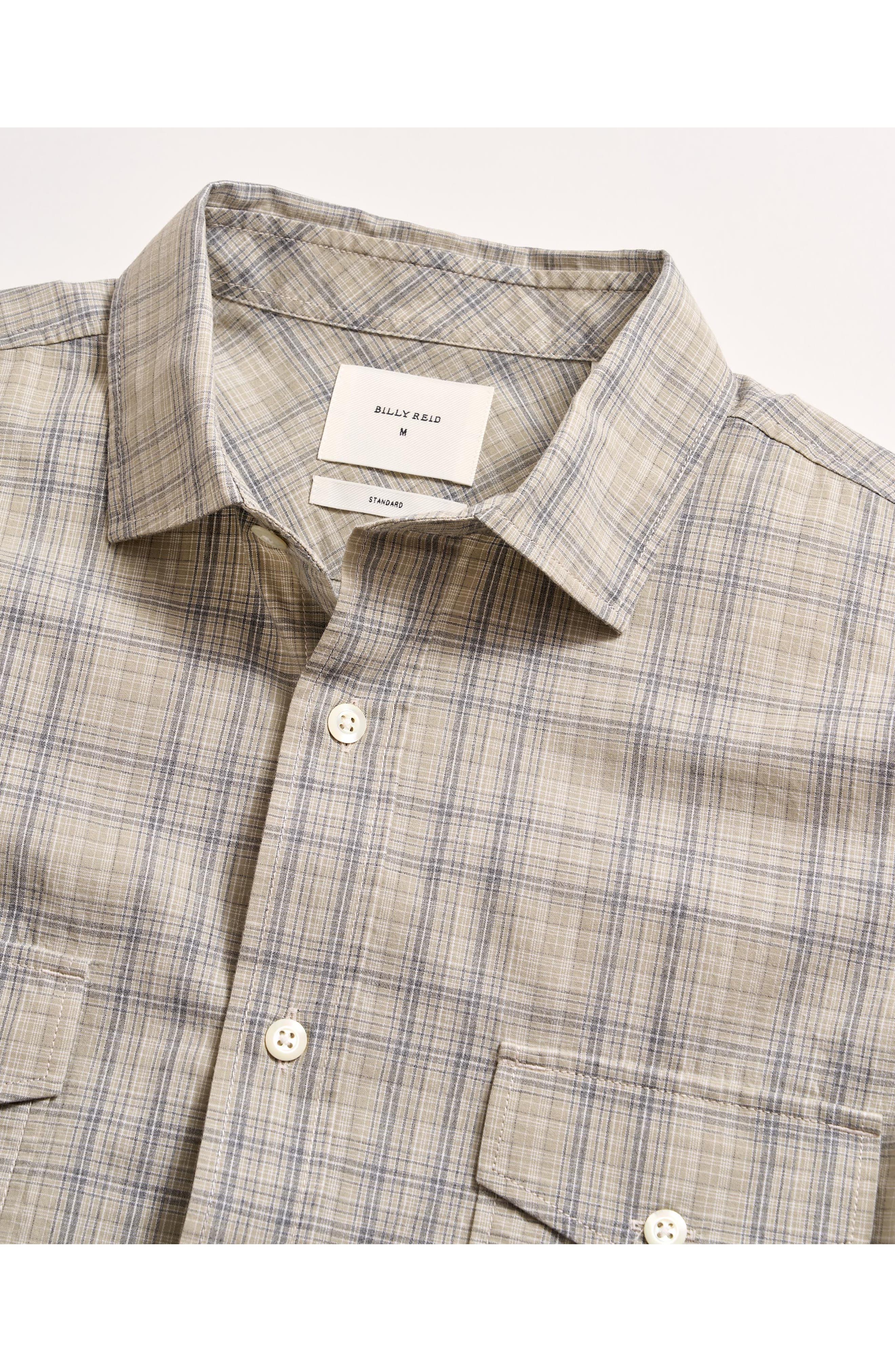 Billy Reid Scout Mélange Plaid Button-Up Shirt (Men) | Nordstrom