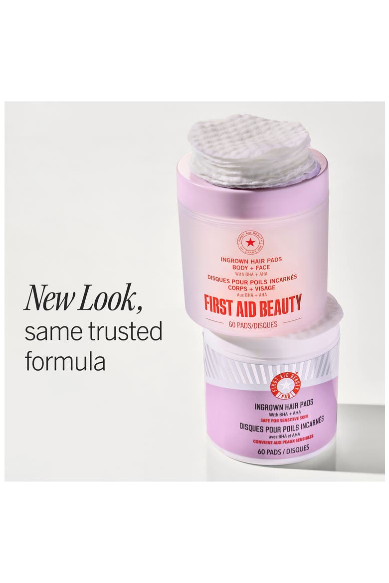 Ingrown Hair Pads Body & Face With BHA & AHA, Alternate, color, NO COLOR
