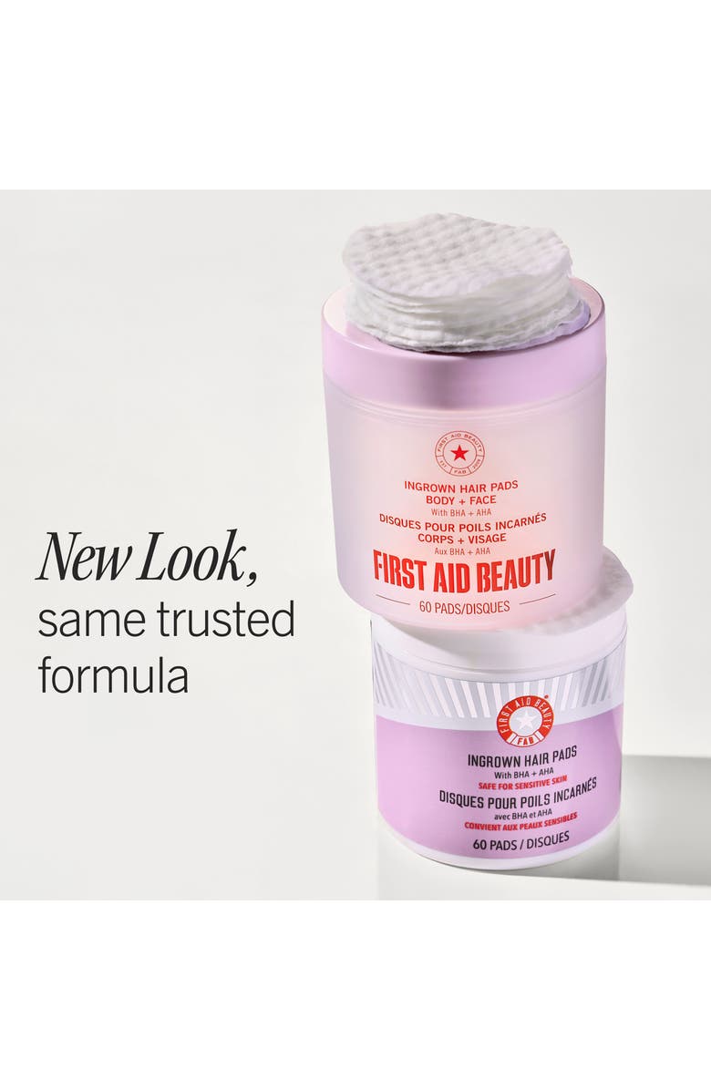 First Aid Beauty Ingrown Hair Pads Body & Face With BHA & AHA, Alternate, color, 