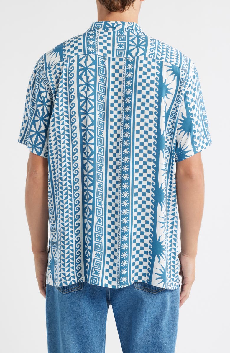 Rip Curl Fun Times Print Camp Shirt, Alternate, color, Blue