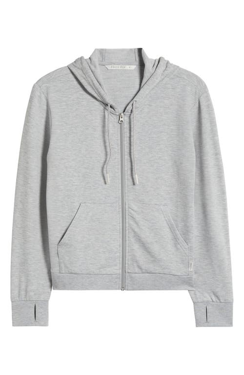 Free Fly Lightweight Fleece Zip-up Hoodie In Gray
