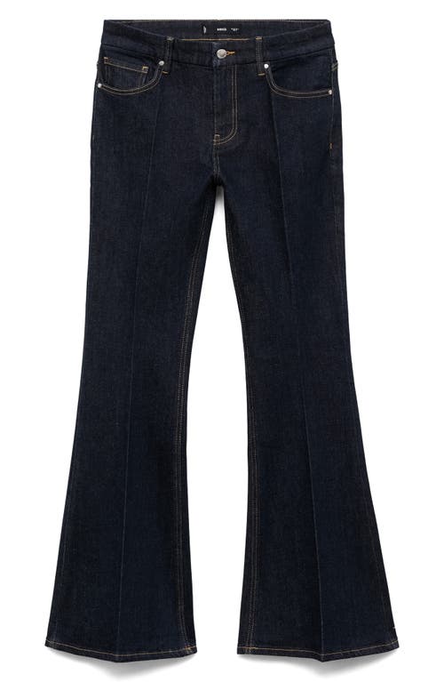 Mango Violeta High Waist Flare Leg Jeans In Blue