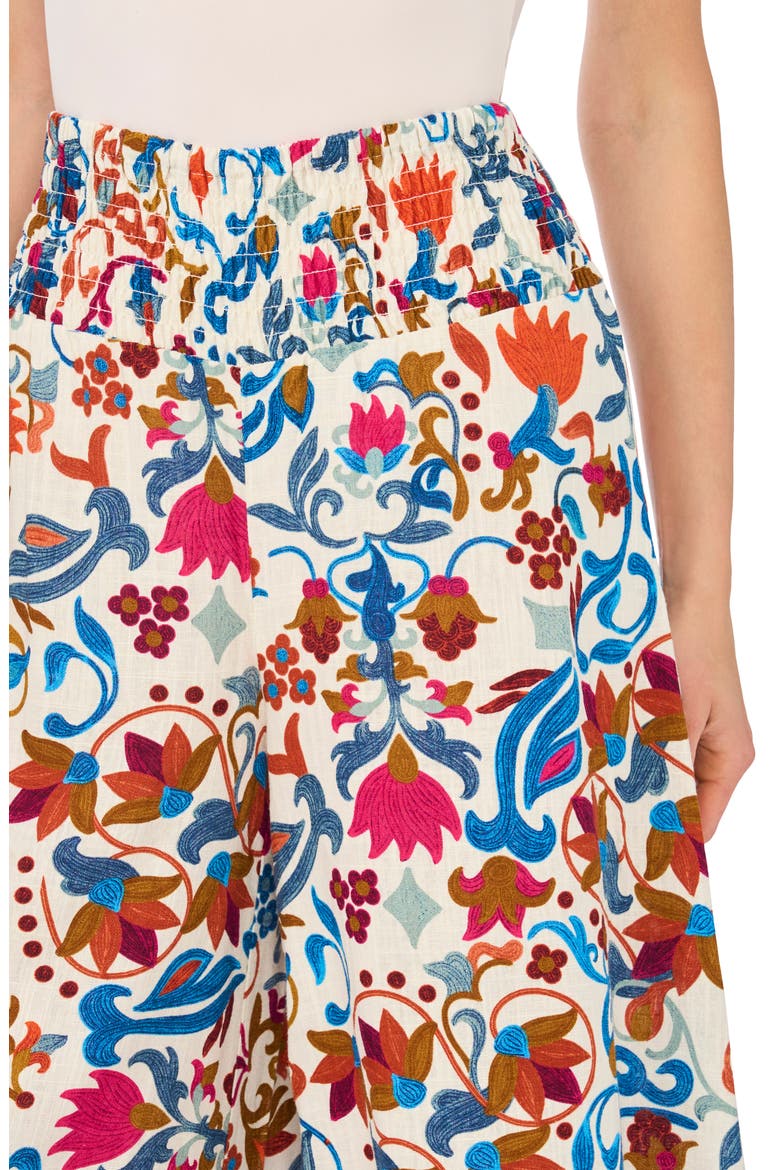 Smocked Waist Wide Leg Pants, Alternate, color, ORANGE FIZZ