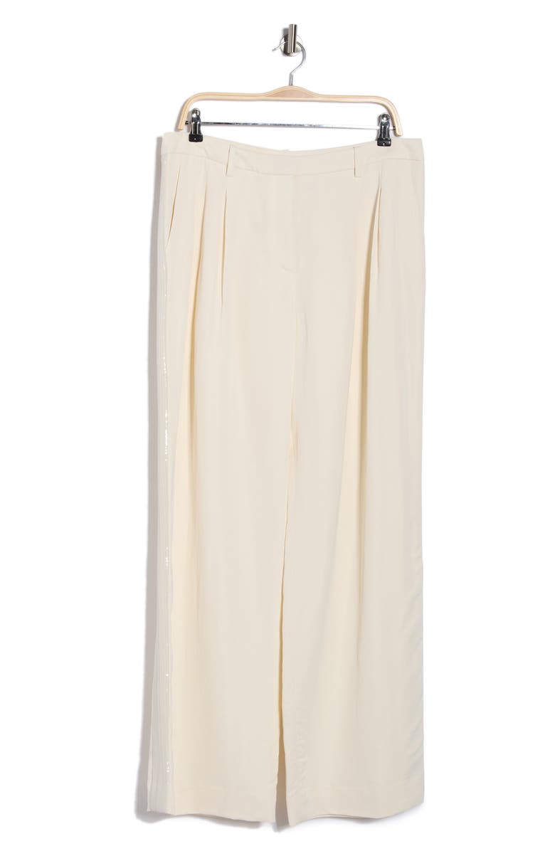 TWP Sulli Sequin Stripe Pants, Alternate, color, Bone