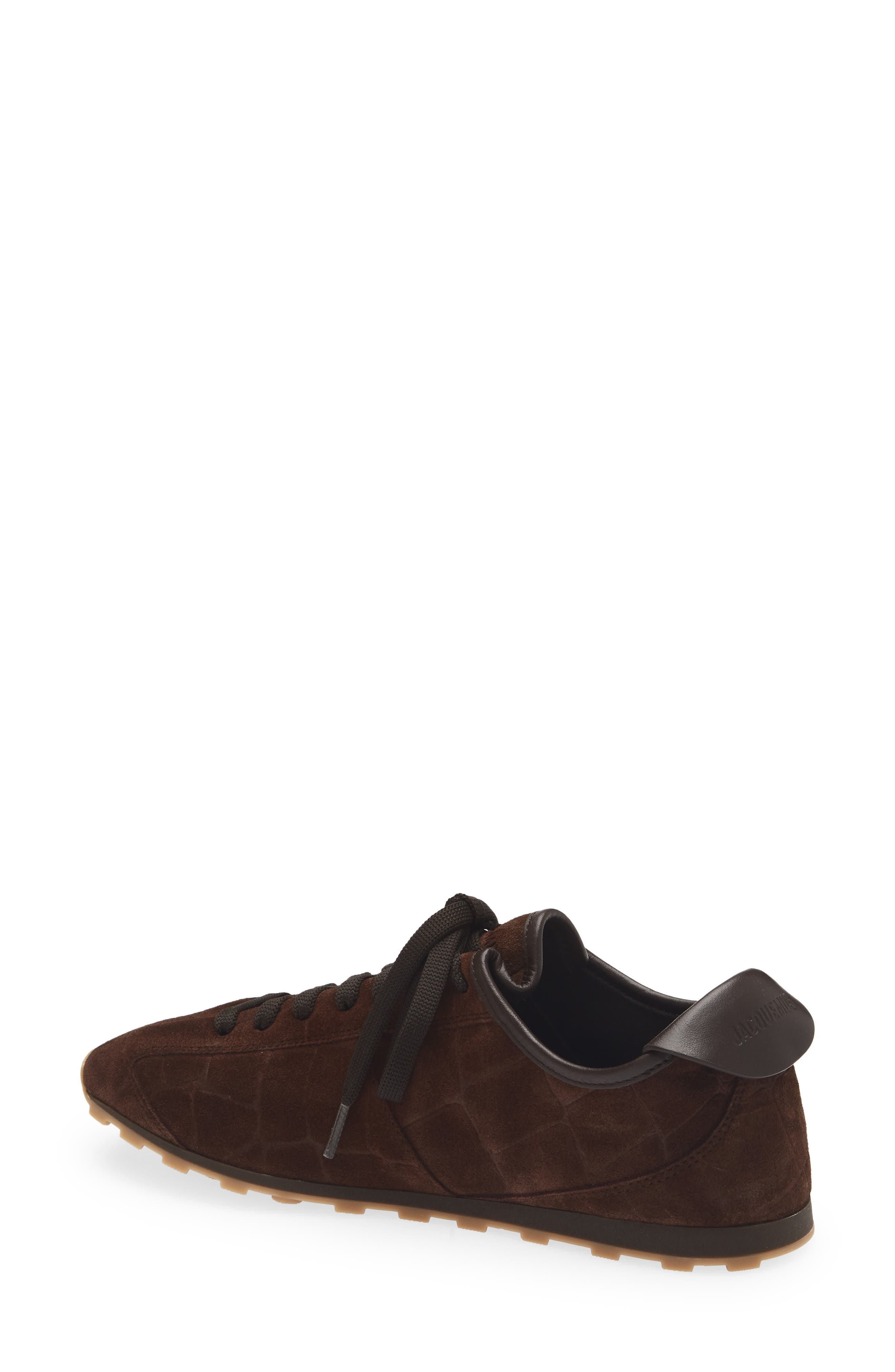 Jacquemus Suede Tennis Sneaker, Alternate, color, Dark Brown 880