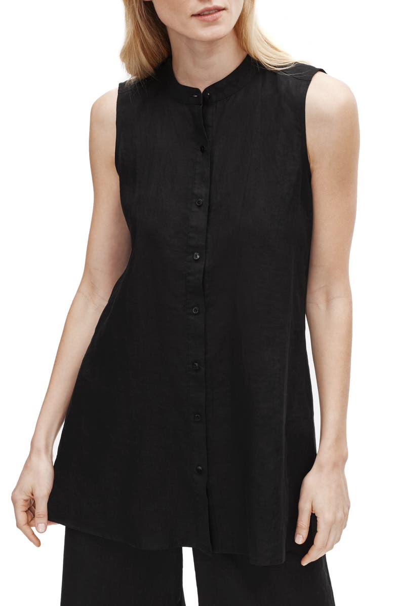 Eileen Fisher Organic Linen Tunic Top, Main, color,