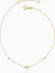 Oradina 14K Yellow Gold Flora Anklet