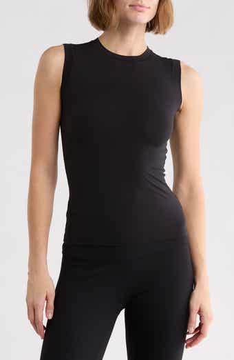 Clarissa Mock Neck Performance Fitted Tank