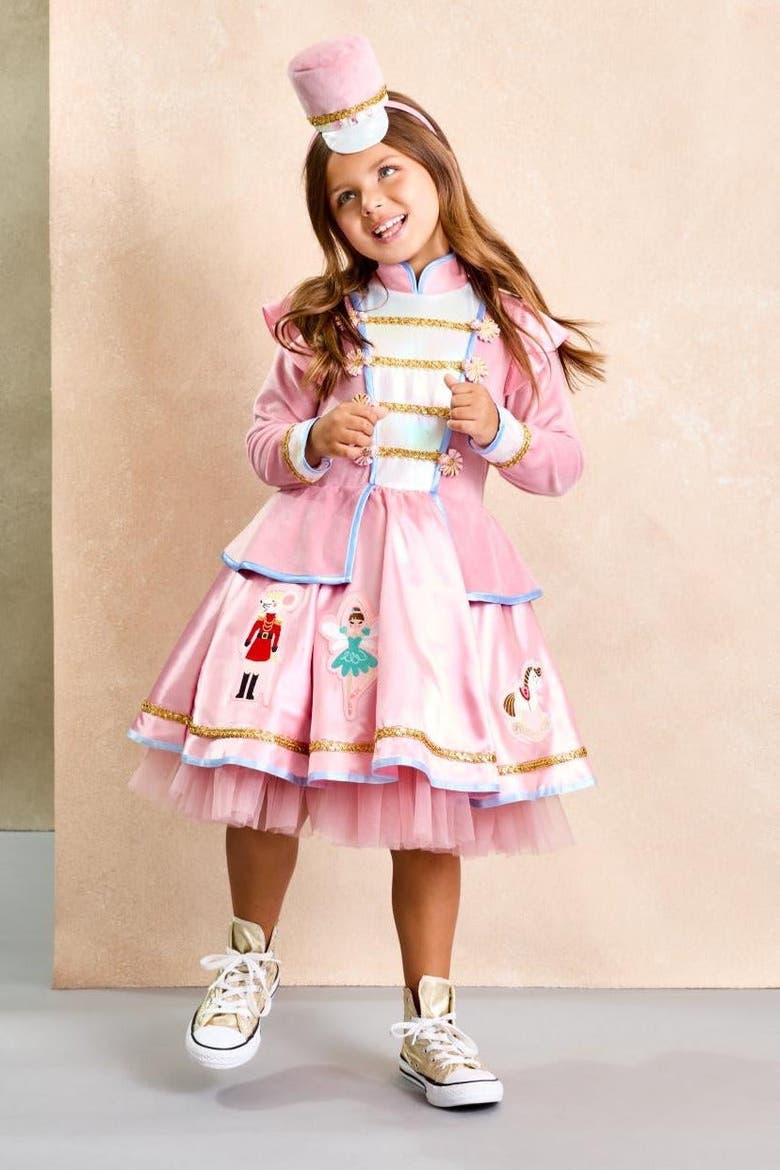 Nutcracker Holiday Dress & Headband for Girls, Alternate, color, Pink