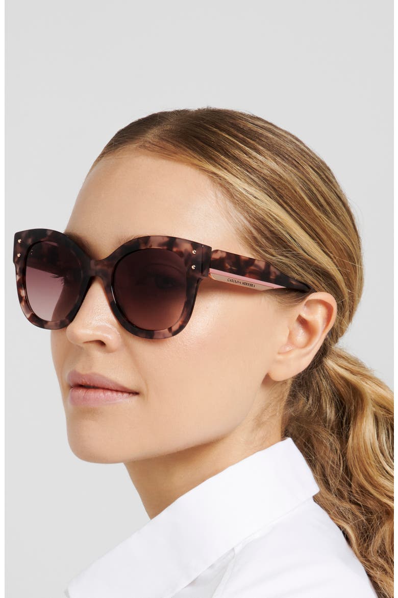 HER 0410/S 52mm Square Sunglasses, Alternate, color, PEACH HAVANA/ BROWN SF