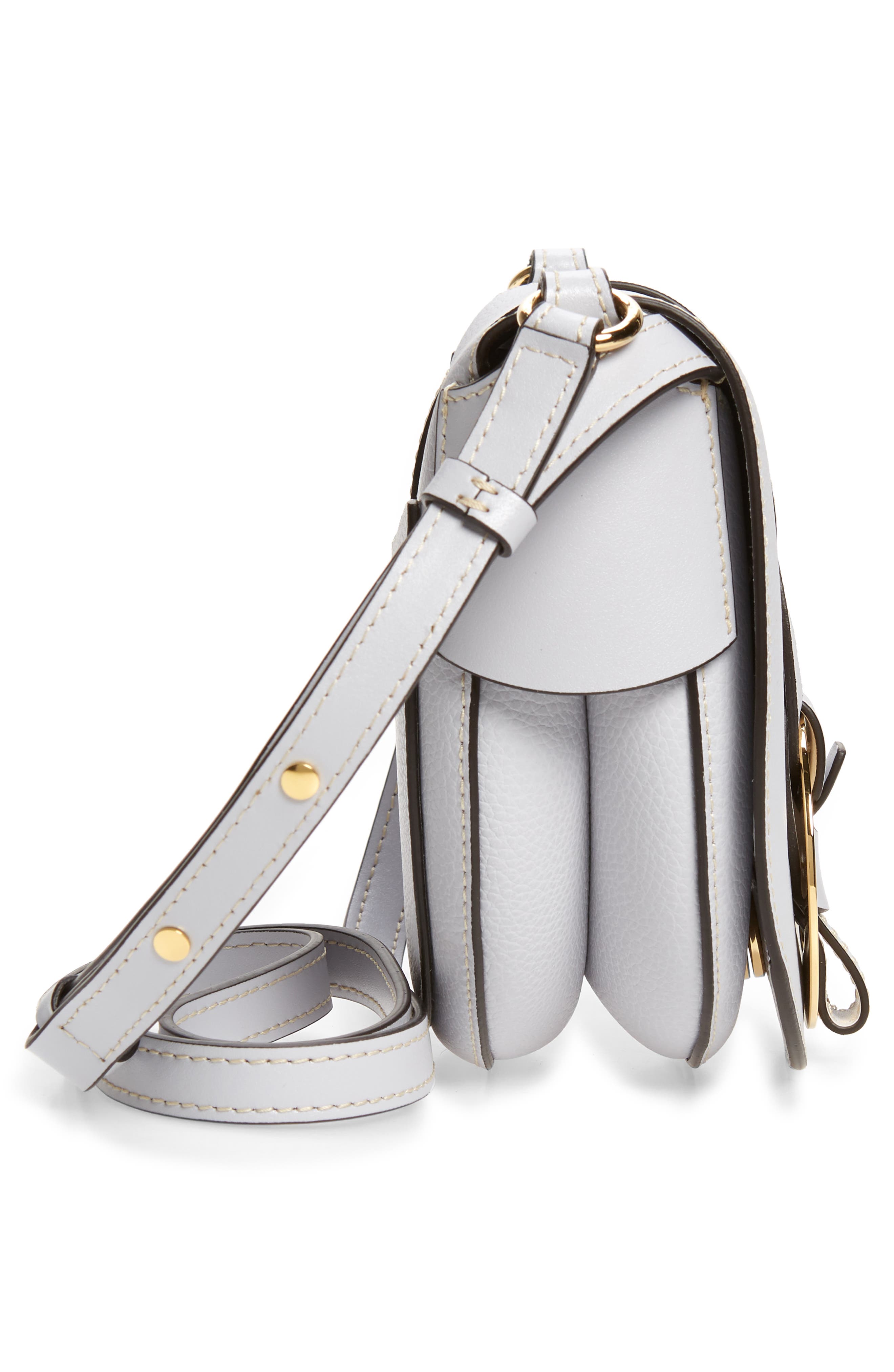 Chloé Darryl Leather Crossbody Saddle Bag, Alternate, color, 