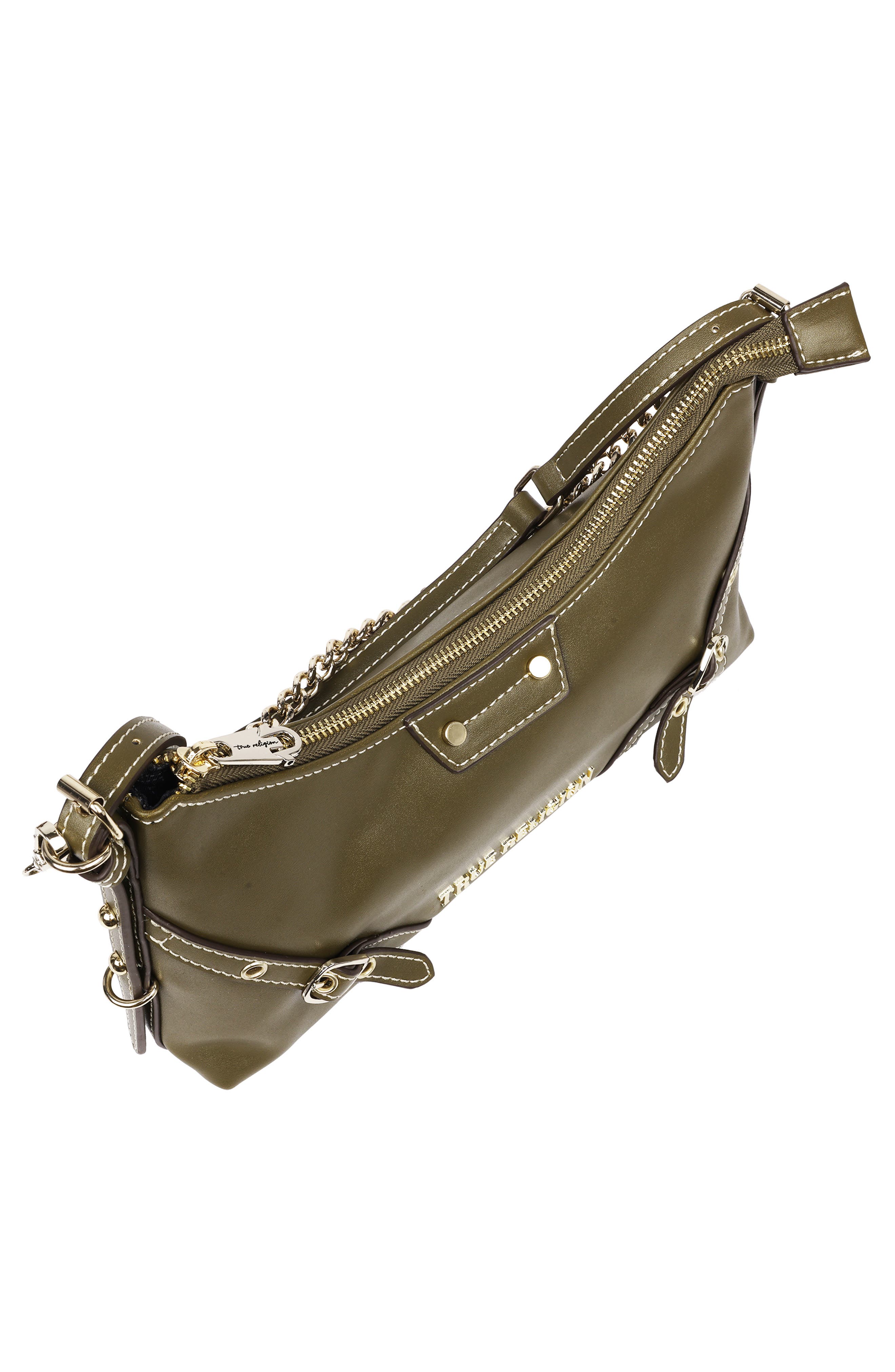 True Religion Belted Chain Strap Shoulder Bag, Alternate, color, 