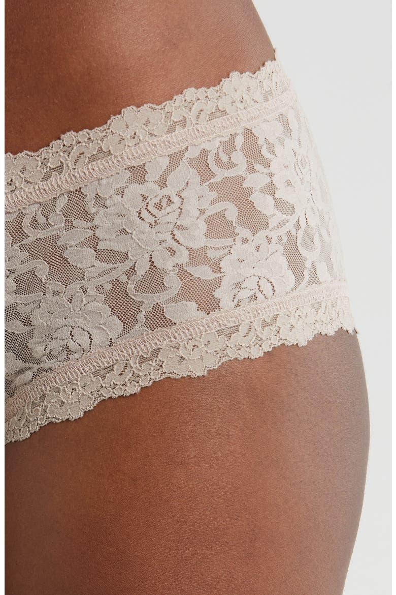 Signature Lace Boyshorts, Alternate, color, TAUPE