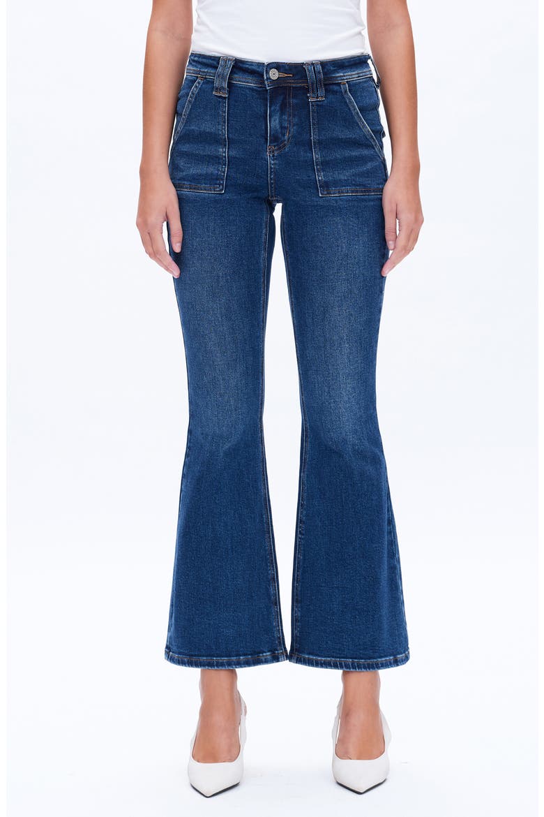 Jess Low Rise Flare Jeans, Main, color, DEEP SEA