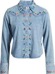 Rails Bari Embroidered Western Chambray Button-Up Shirt