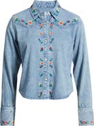 Rails Bari Embroidered Western Chambray Button-Up Shirt