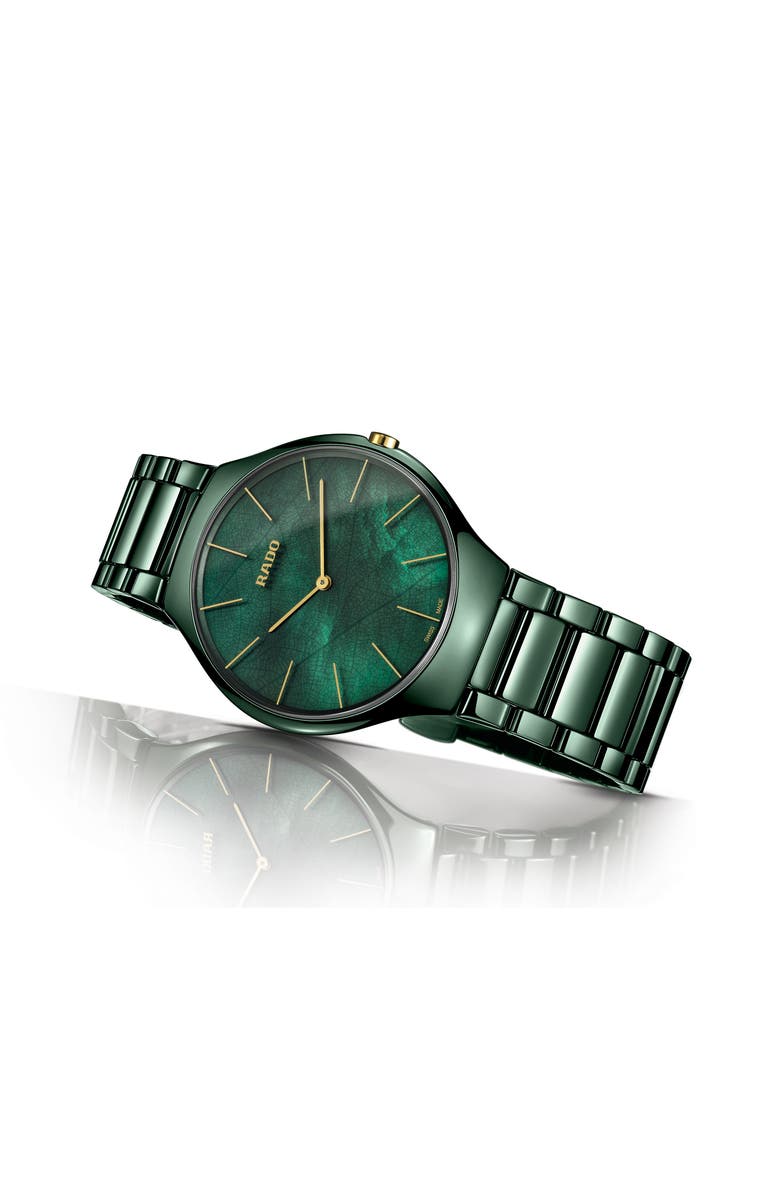 RADO True Thinline Ceramic Bracelet Watch, 39mm, Alternate, color, 