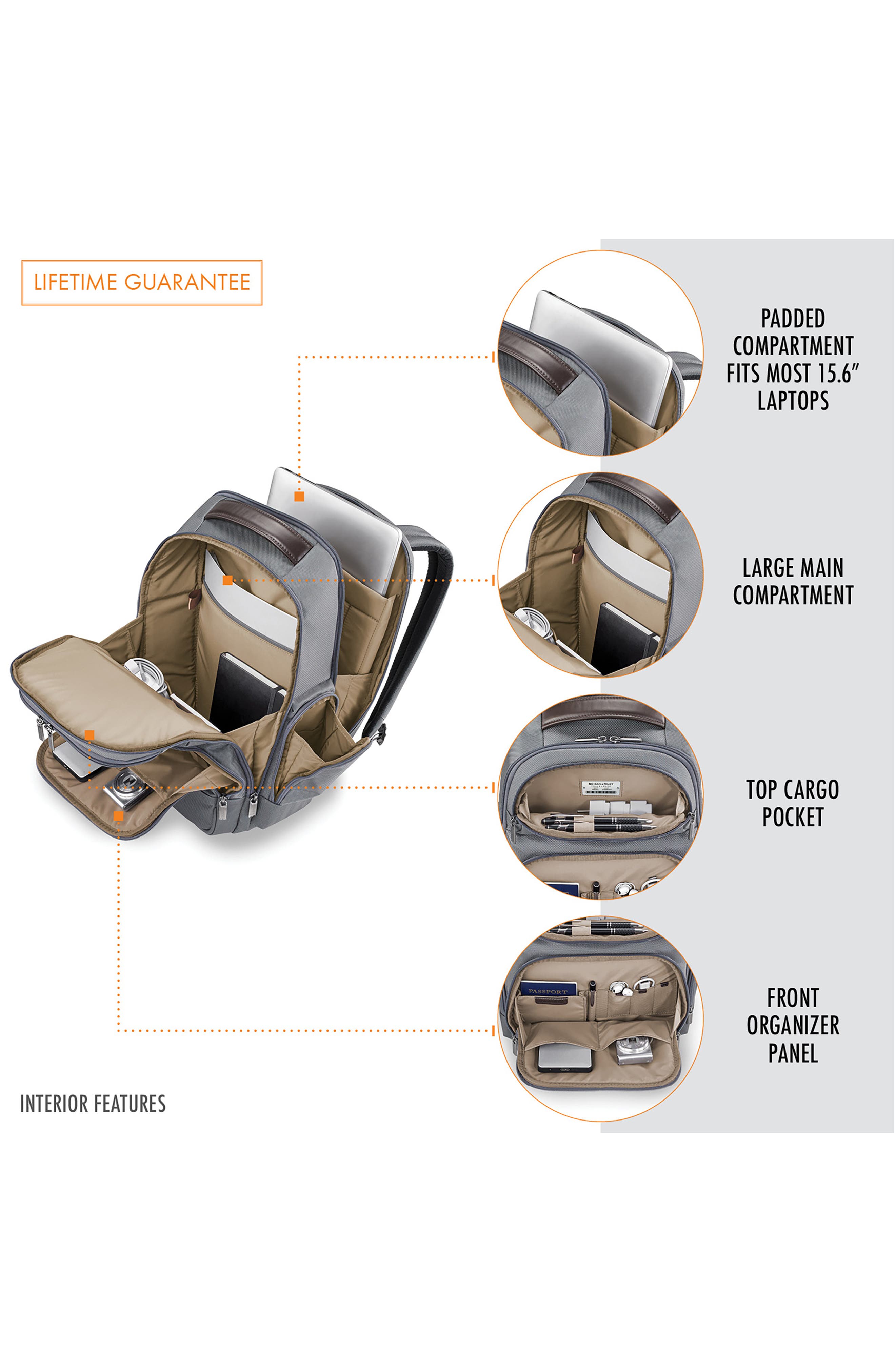 @work Large Cargo Backpack, Alternate, color, GREY
