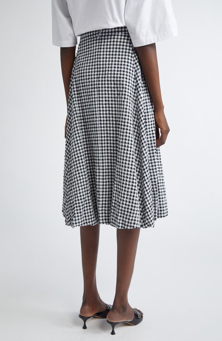 Marni Gingham Seersucker Midi Skirt, Alternate, color, 