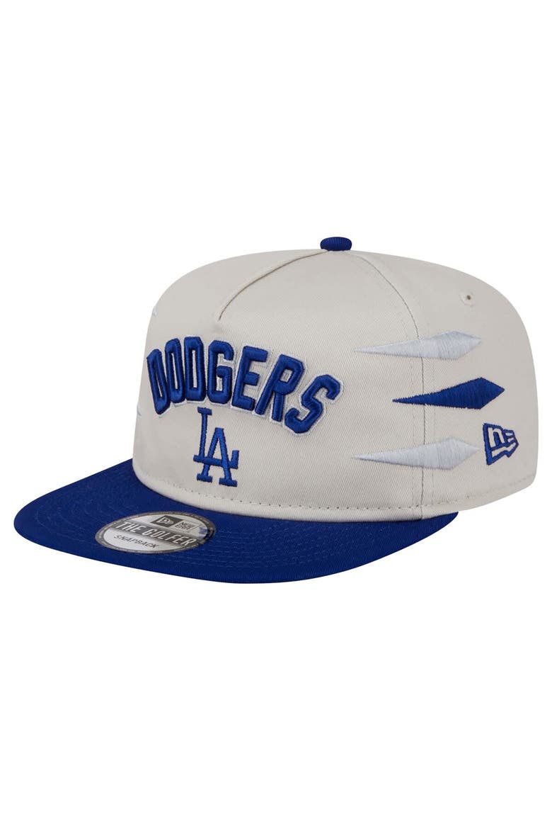 Men's New Era Cream Los Angeles Dodgers Iron Golfer Snapback Hat, Main, color, Cream