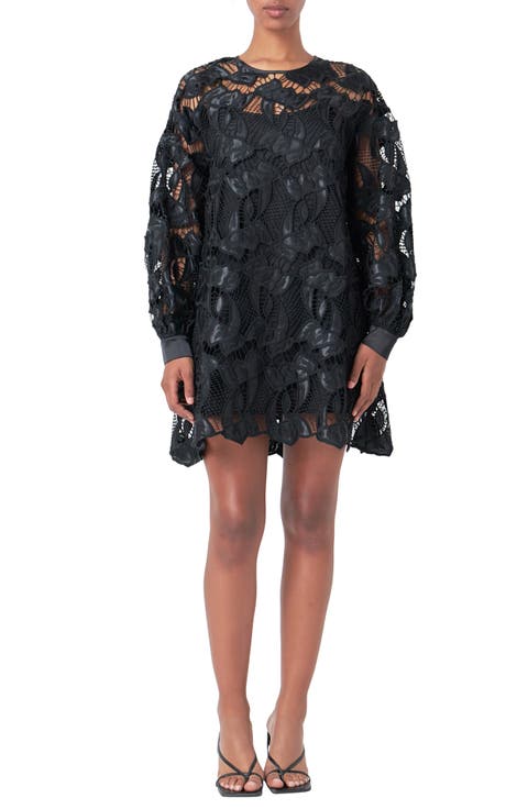 Long Sleeve Lace Minidress
