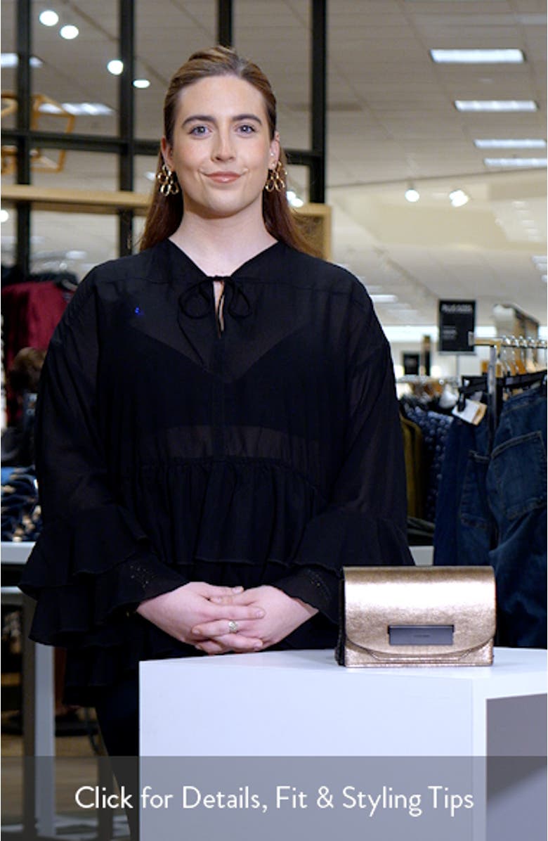 Etta Metallic Leather Clutch, sales video thumbnail