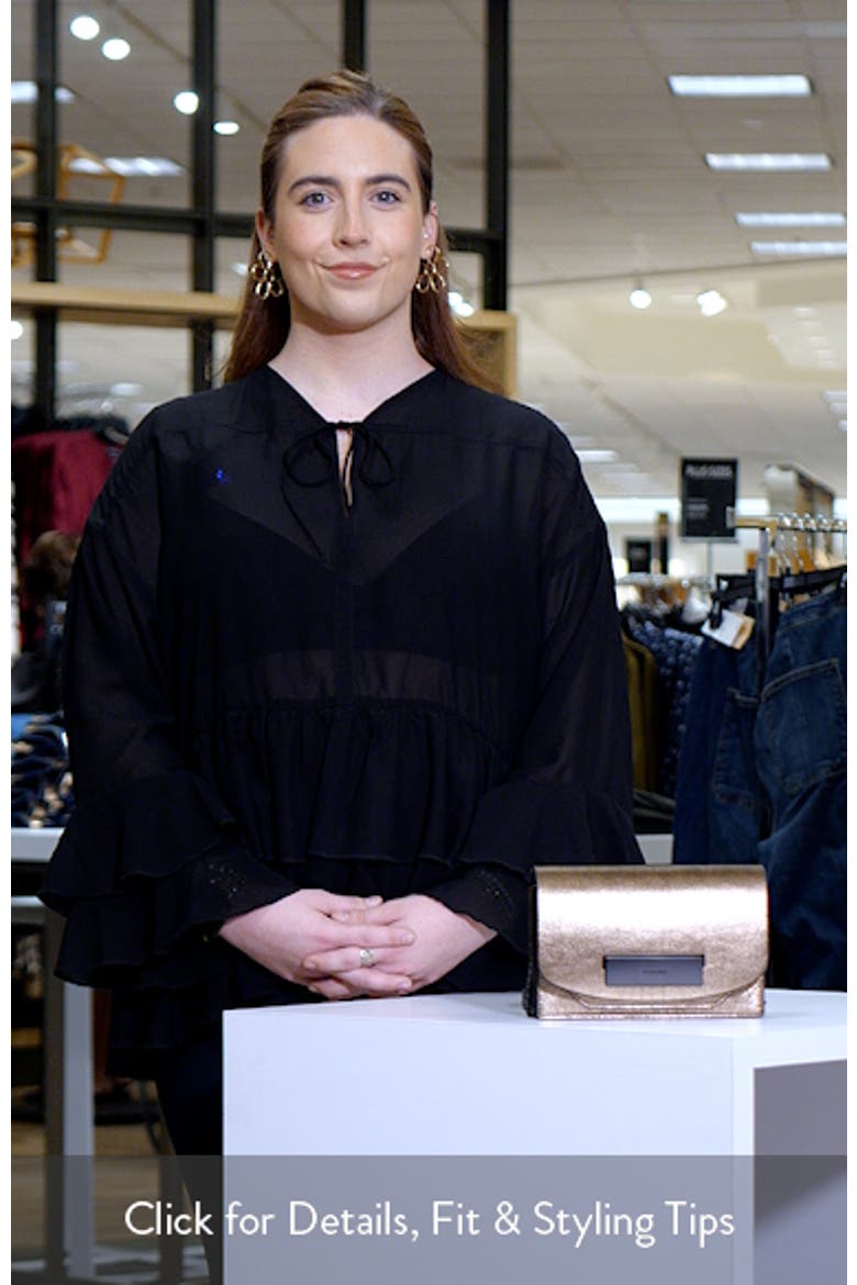 Etta Metallic Leather Clutch video