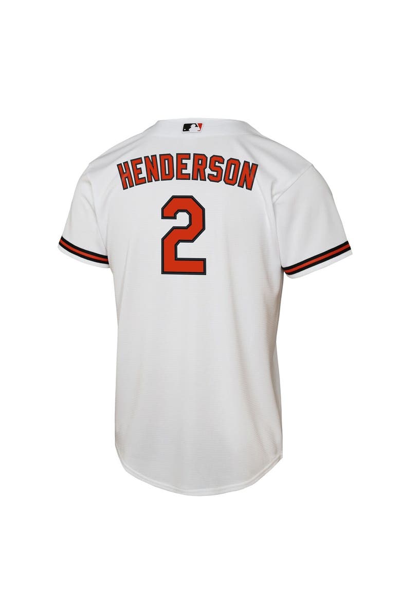 Nike Youth Nike Gunnar Henderson White Baltimore Orioles Home Replica Player Jersey, Alternate, color, White