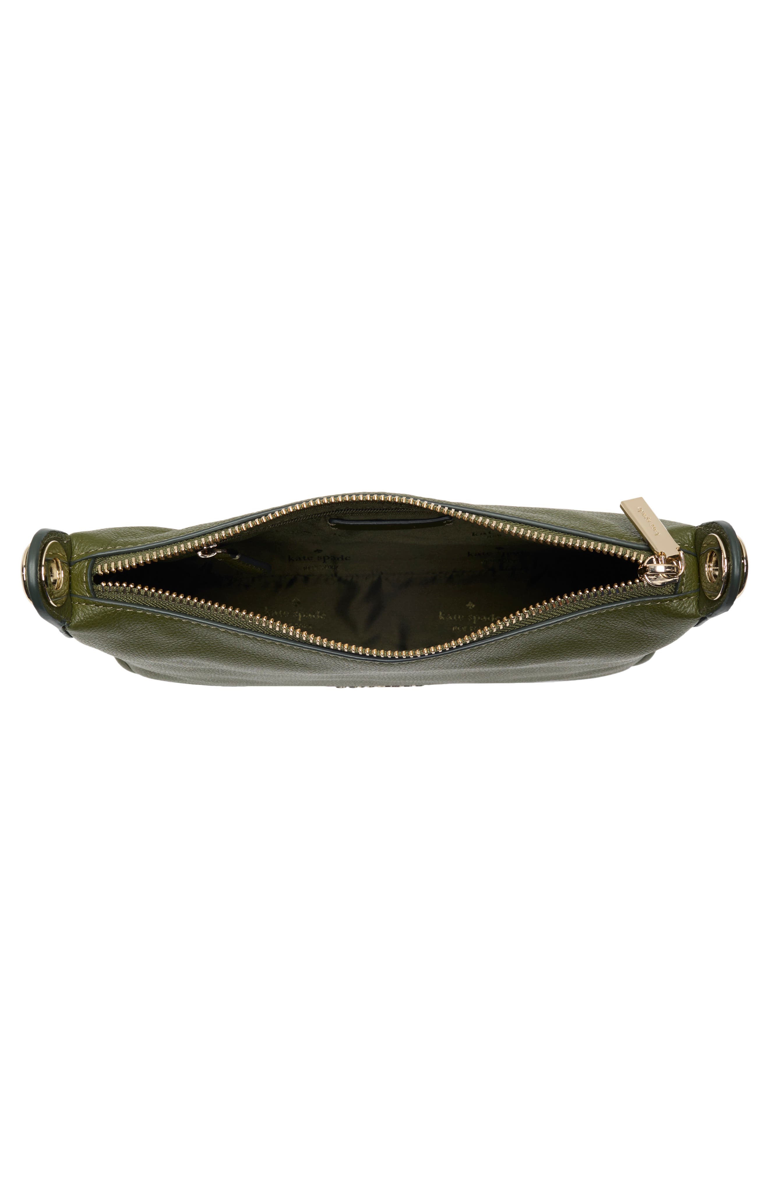 Kate Spade New York pebbled leather crossbody bag, Alternate, color, Enchanted Green