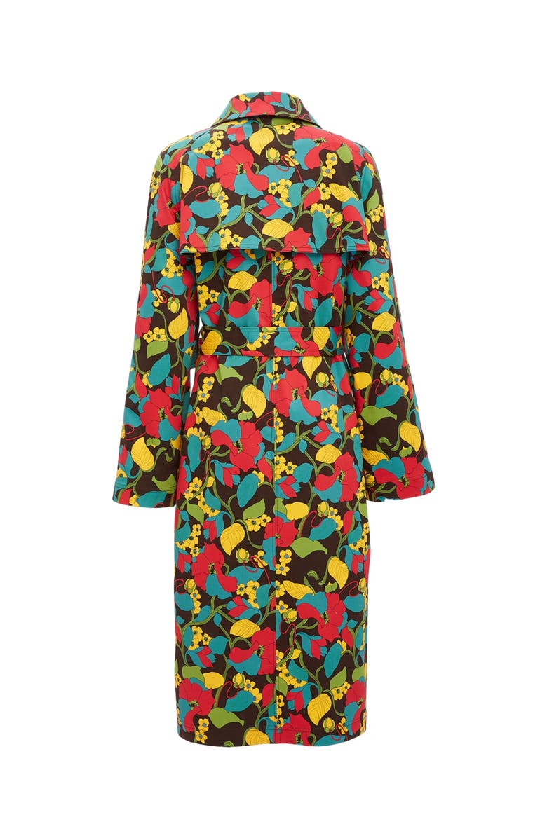 La DoubleJ Milano Trench Coat Vines Brown, Alternate, color, Vines Brown