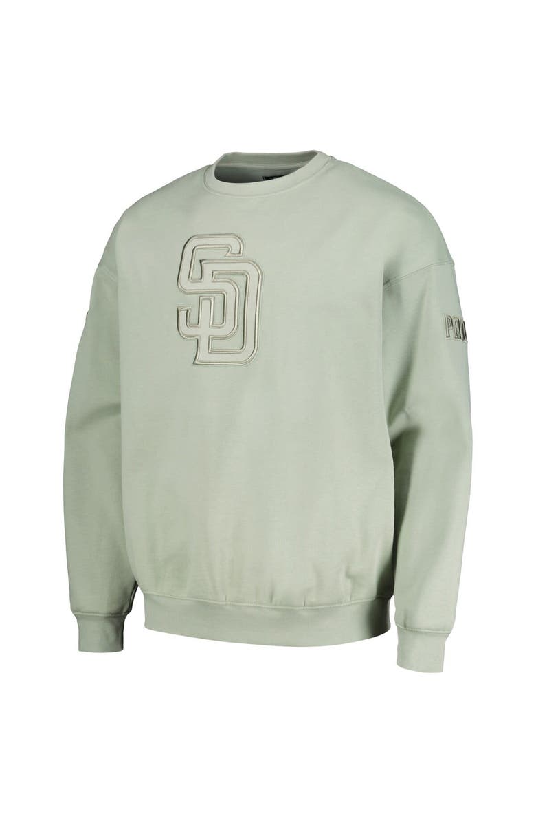 PRO STANDARD Men's Pro Standard Green San Diego Padres Neutral Drop Shoulder Pullover Sweatshirt, Alternate, color, 