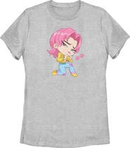 KPop Demon Hunters Women's KPop Demon Hunters Chibi Romance Heart Graphic T-Shirt