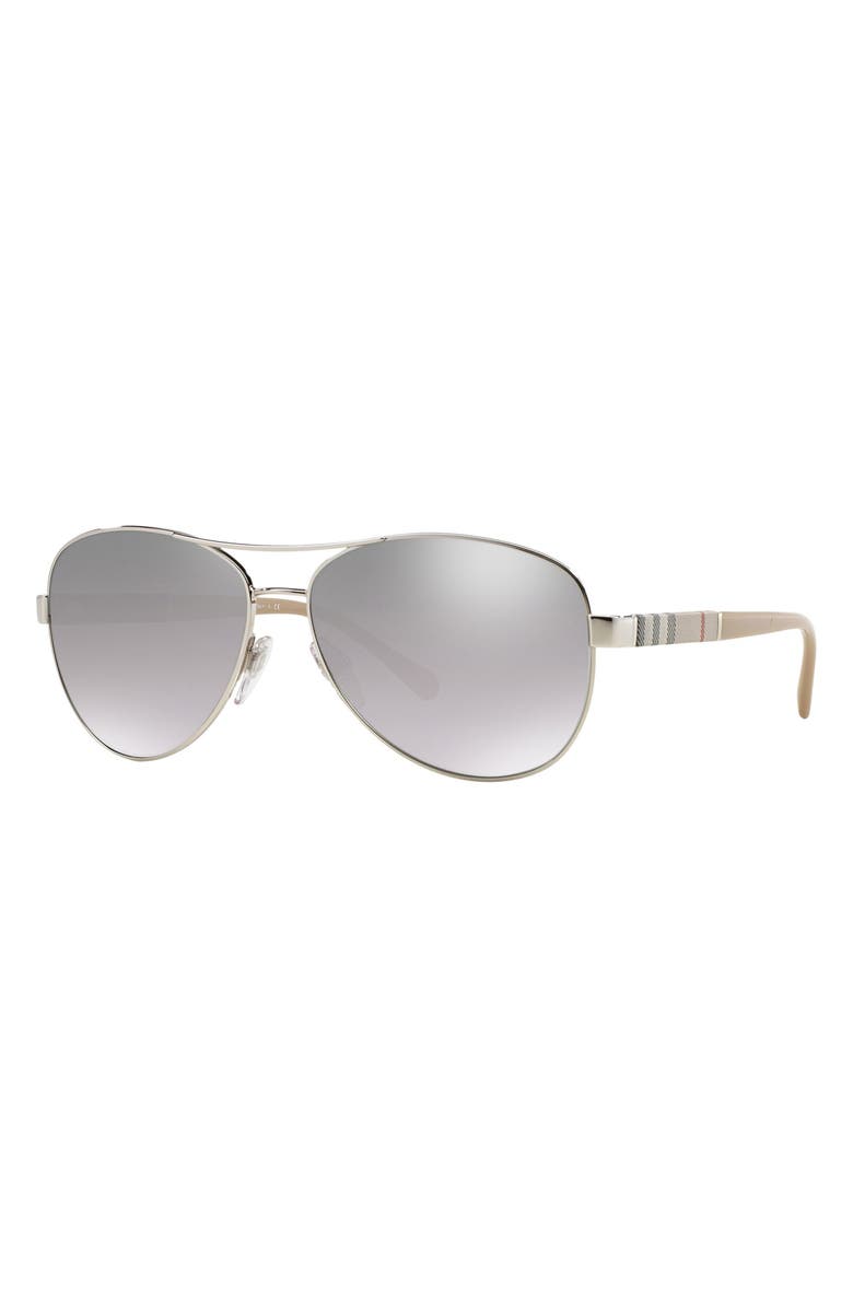Burberry 59mm Aviator Sunglasses, Alternate, color, 