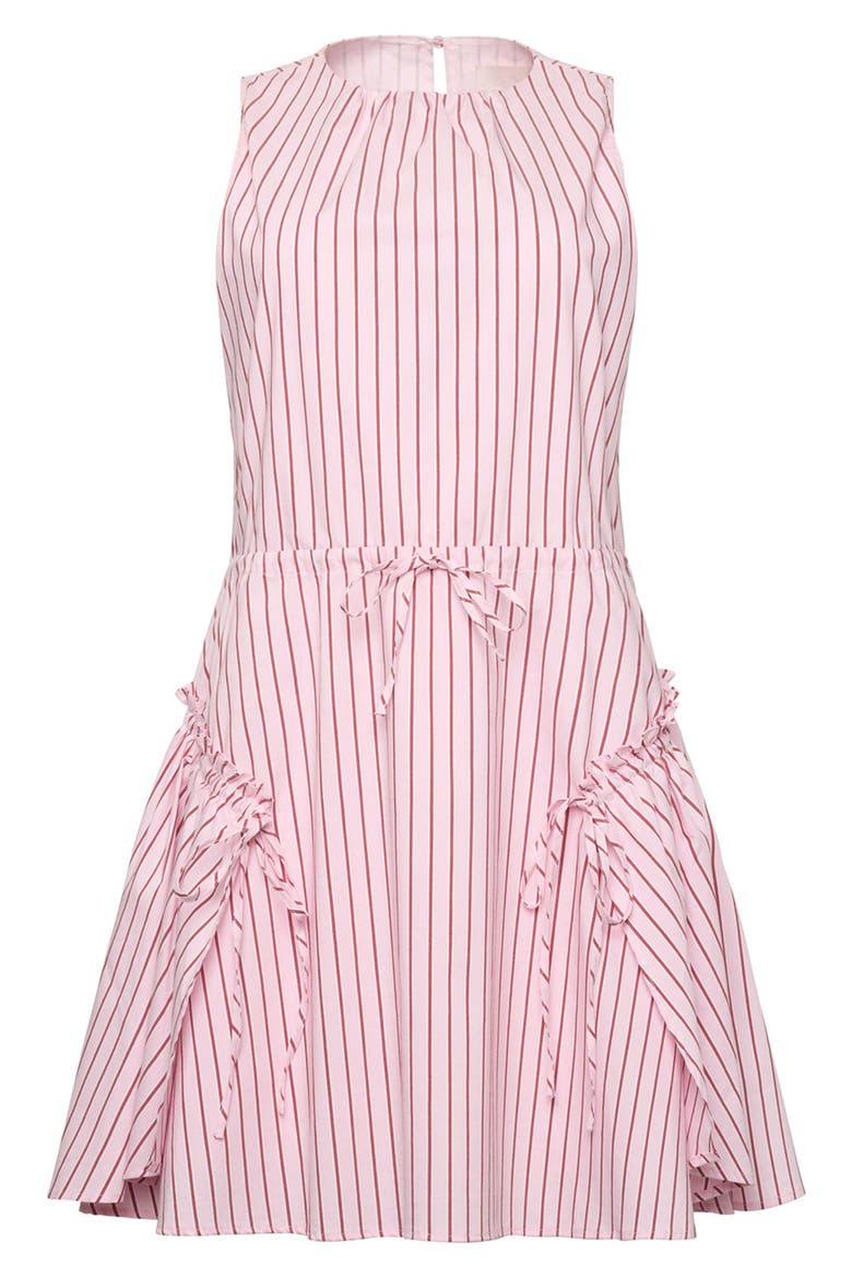 Leylani Rose Stripe Cotton Blend Dress, Alternate, color, COTTON CANDY/ CRIMSON PLUM