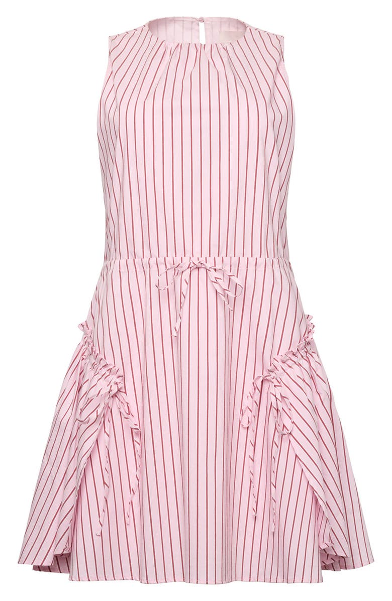 Cinq à Sept Leylani Rose Stripe Cotton Blend Dress, Alternate, color, Cotton Candy/ Crimson Plum